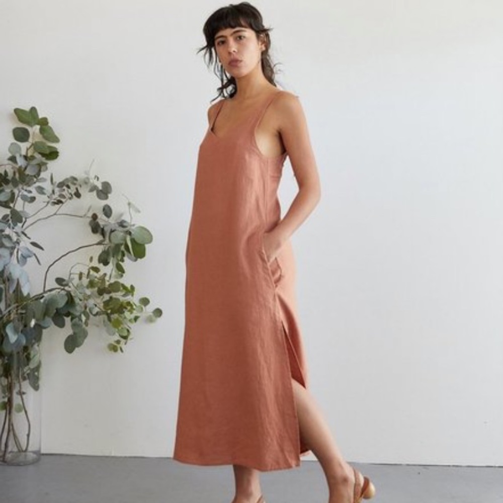 Sugar Candy Mountain Violet Dress Linen, Size XS (fits like a small/medium)